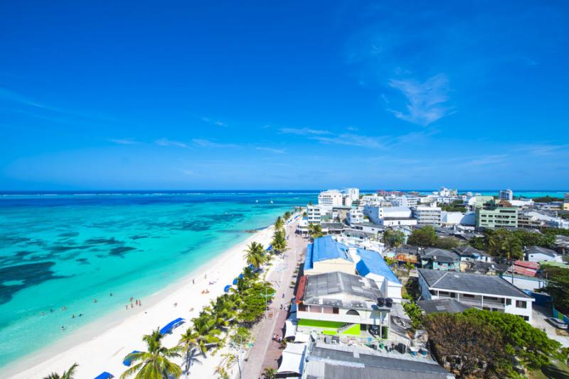 Panoramica de Isla de San Andres, Archipielago de ...