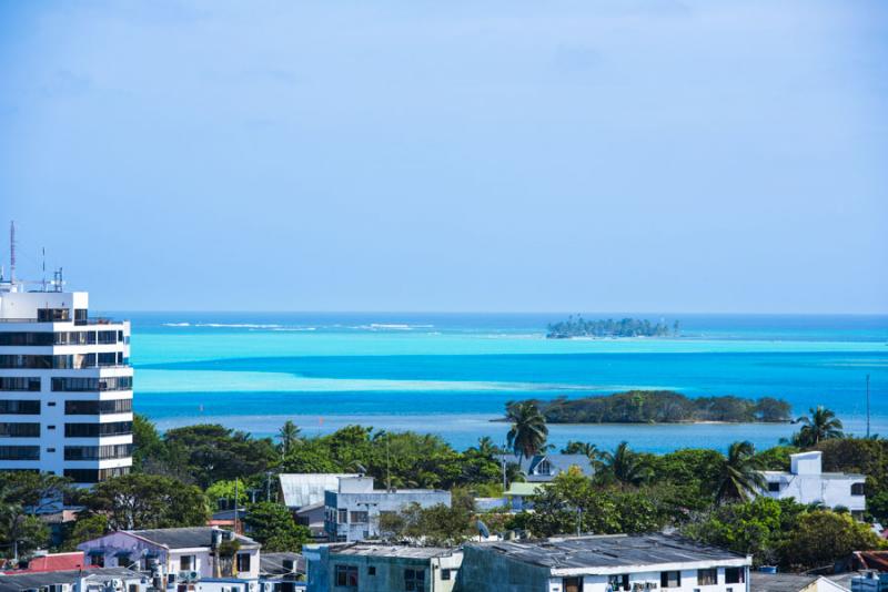 Panoramica de Isla de San Andres, Archipielago de ...