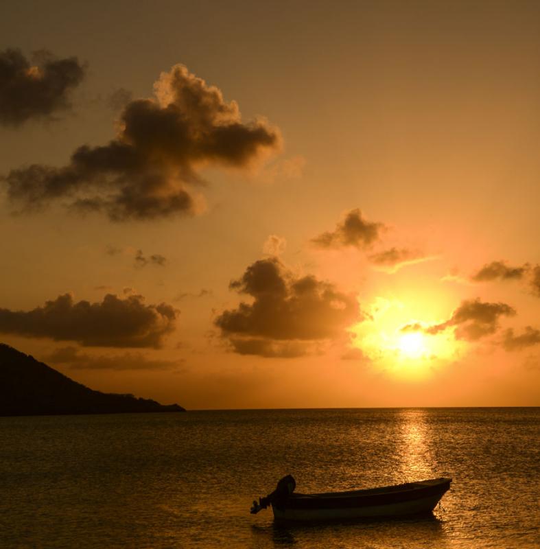 Atardecer en Isla de San Andres, Archipielago de S...