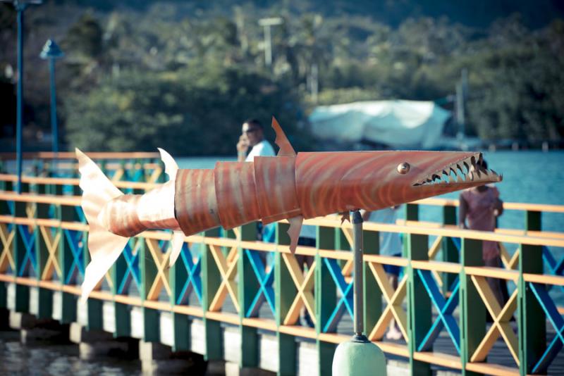 Escultura en el Puente de los Enamorados, Isla de ...