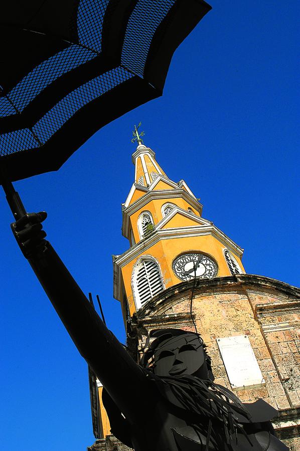 Torre del Reloj en Cartagena, Bolivar, Colombia