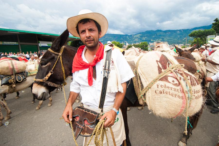 Arriero con Mulas en Antioquia, Colombia