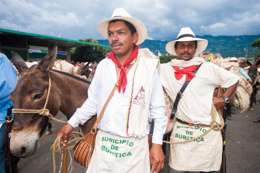 Arrieros con Mulas en Antioquia, Colombia