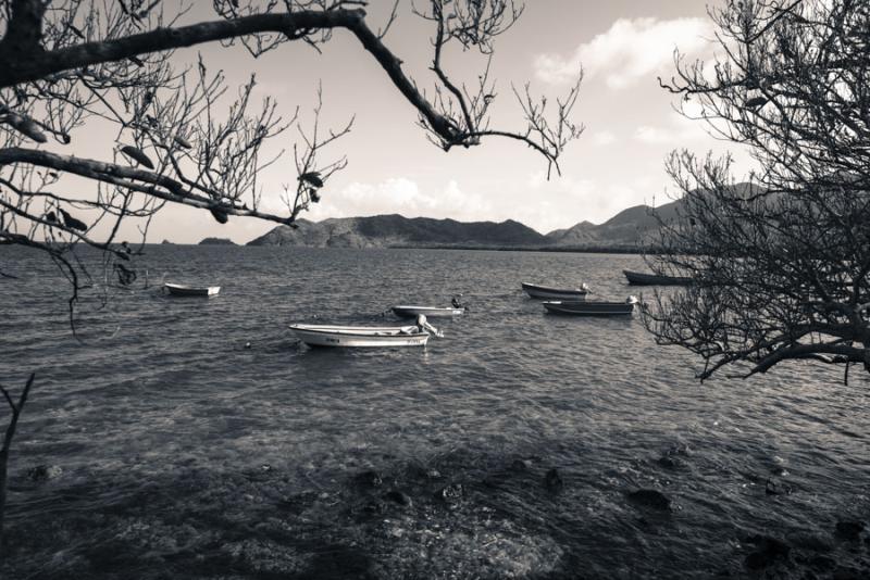 Lanchas en el Mar, Isla de San Andres, Archipielag...