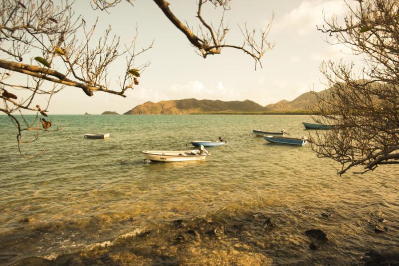 Lanchas en el Mar, Isla de San Andres, Archipielag...