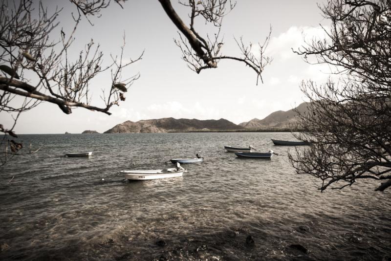 Lanchas en el Mar, Isla de San Andres, Archipielag...