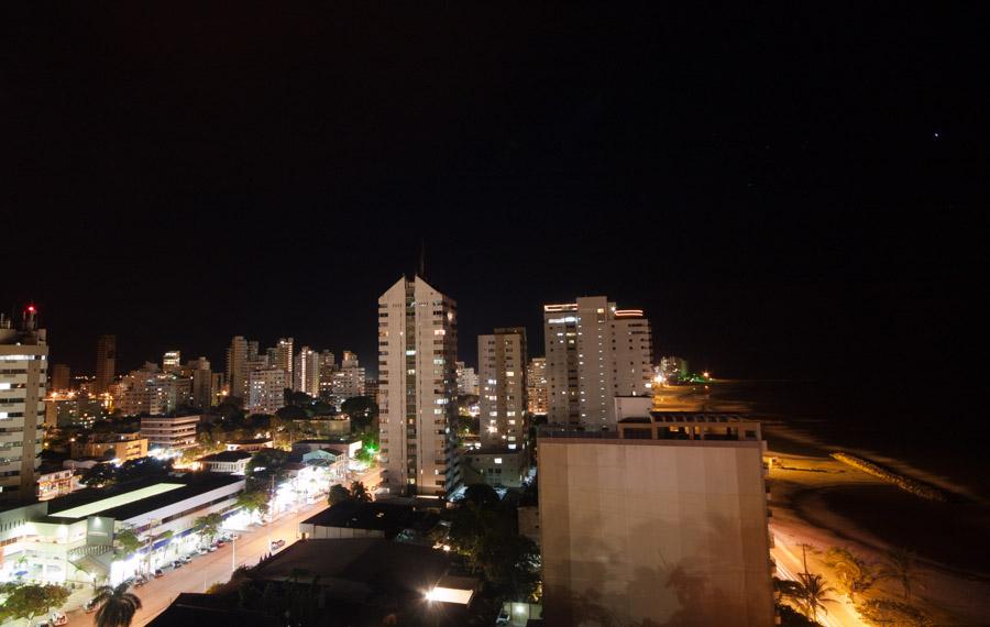 Panoramica Nocturna de Cartagena, Bolivar, Colombi...