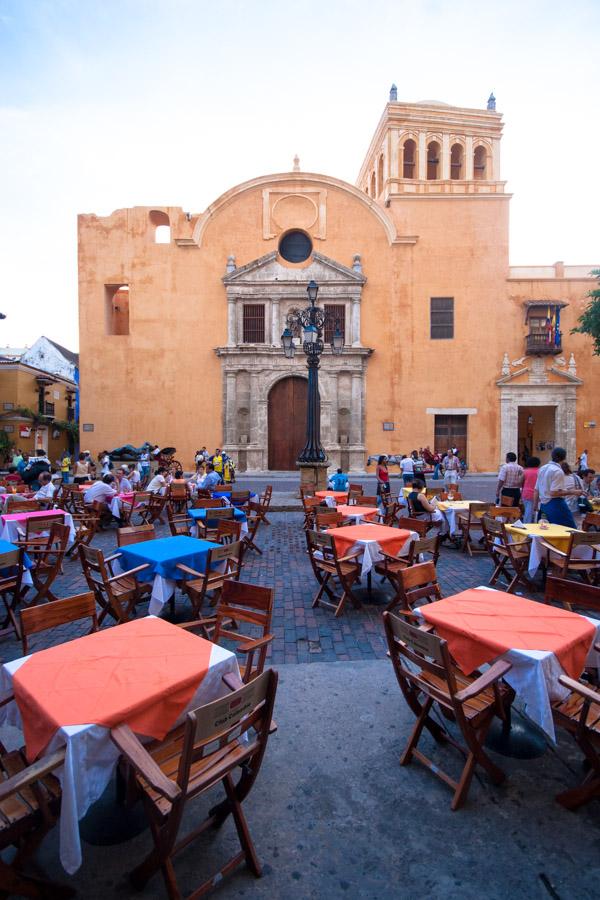 Plaza, Iglesia Santo Domingo, Cartagena, Bolivar, ...