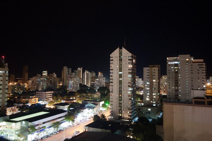 Panoramica Nocturna de Cartagena, Bolivar, Colombi...