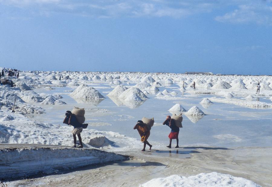 Indigena en las Salinas de Manaure La Guajira, Col...