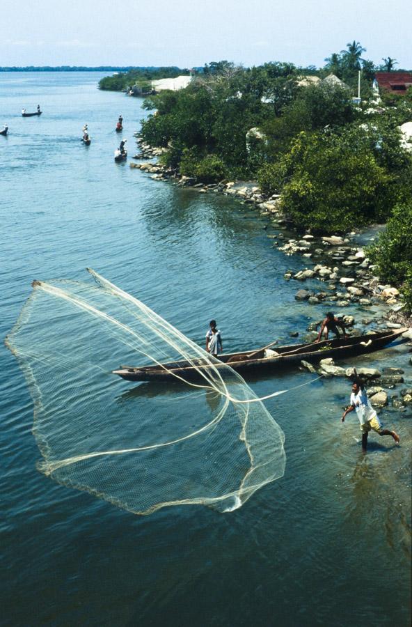 Pescadores en Cienaga Magdalena, Colombia