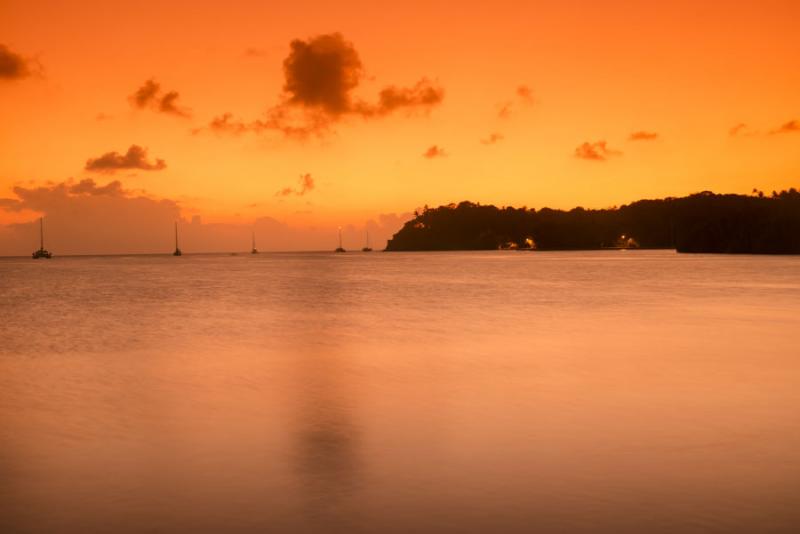 Atardecer en Isla de San Andres, Archipielago de S...