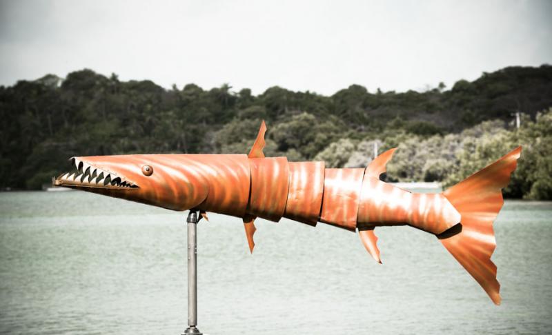 Escultura en el Puente de los Enamorados, Isla de ...