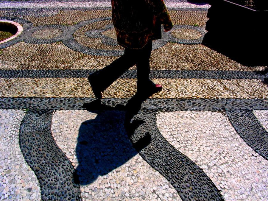 Sombra de una persona Caminando