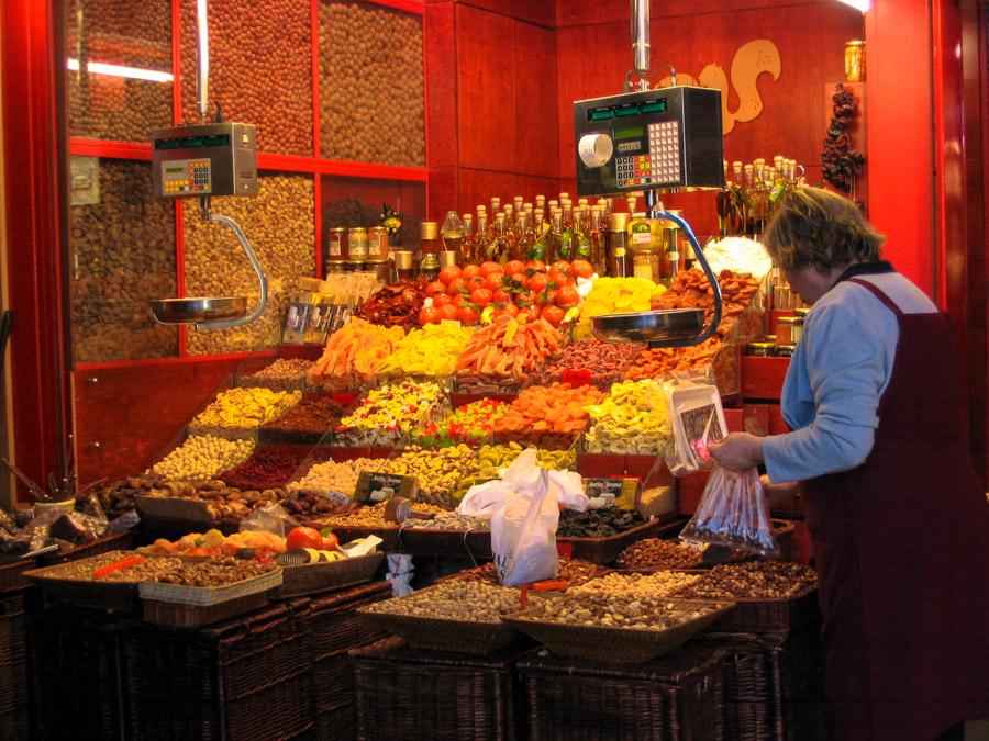 Venta de vegetales en el Mercado