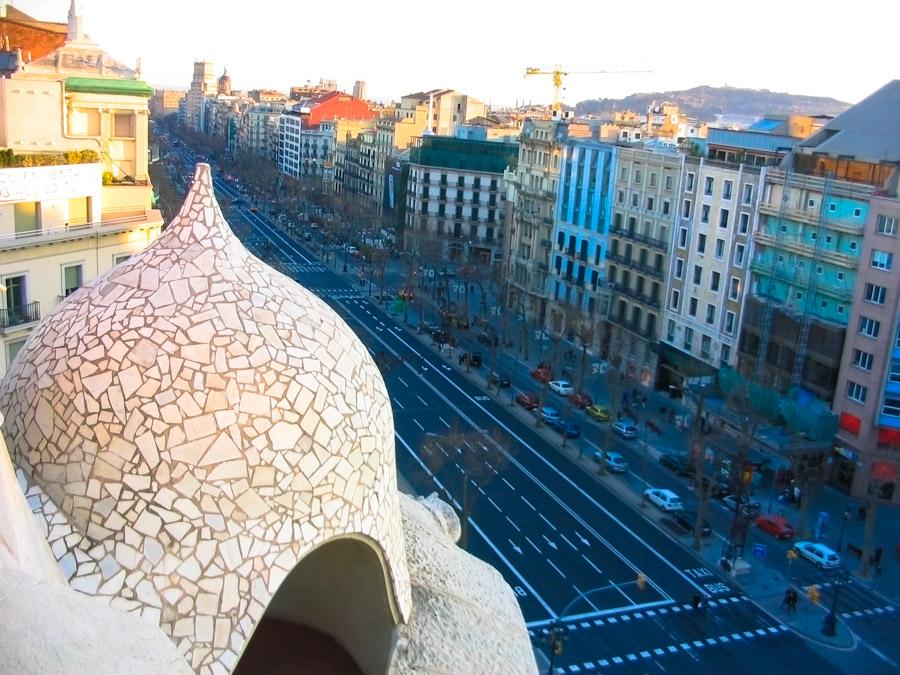 Panoramica de la ciudad Mila, Barcelona, España