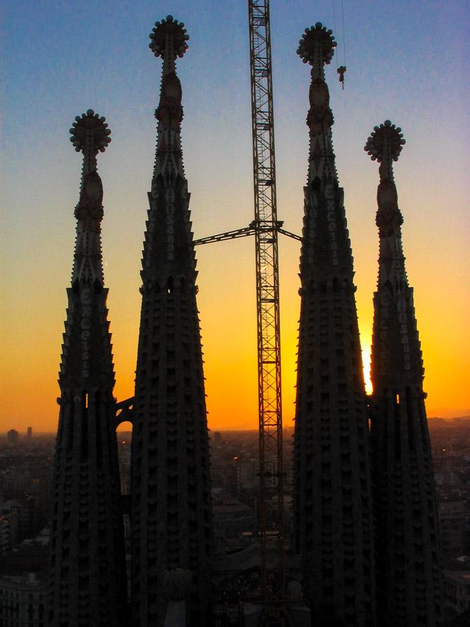 Torres de la Iglesia Sagrada Familia, Barcelona Es...