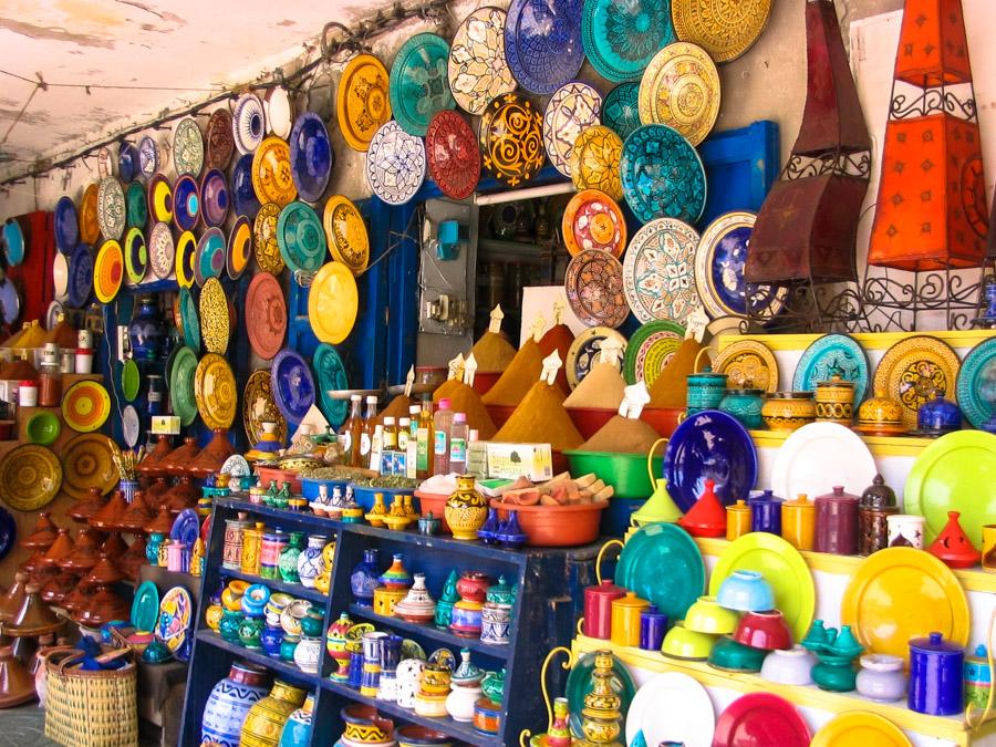 Artesanias en el Mercado, Marruecos