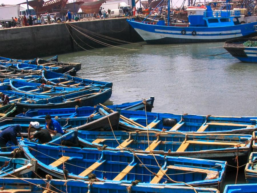 Embarcaciones en un muelle, Marruecos