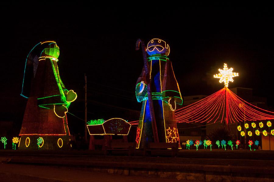 Alumbrados navideños en Manizales, Caldas, Colomb...