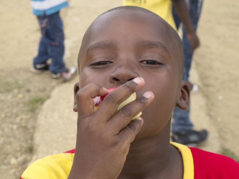 Niño en San Basilio de Palenque, Mahates, Bolivar...