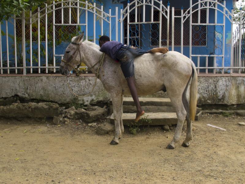 Niño en un caballo Mahates, San Basilio de Palenq...