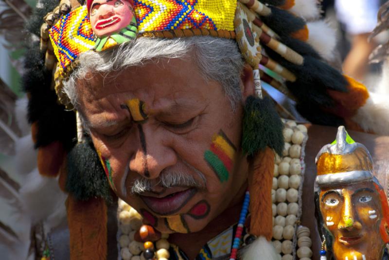 Hombre Disfrazado, Carnaval de Riosucio, Riosucio,...