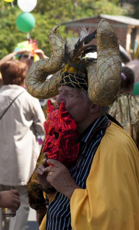 Hombre Disfrazado, Carnaval de Riosucio, Riosucio,...