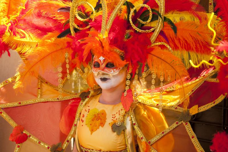 Mujer Disfrazada, Carnaval de Riosucio, Riosucio, ...