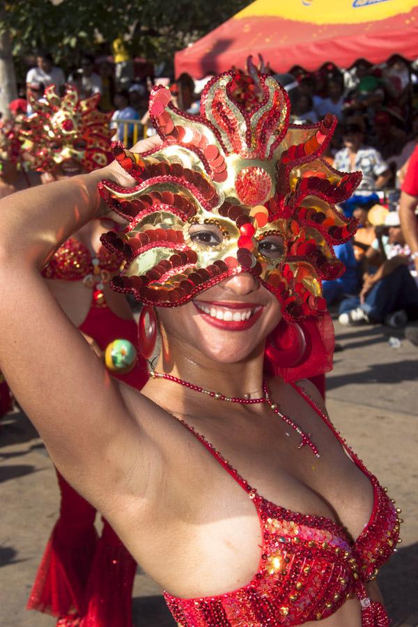 Mujer Disfrazada en el Carnaval de Barranquilla, C...