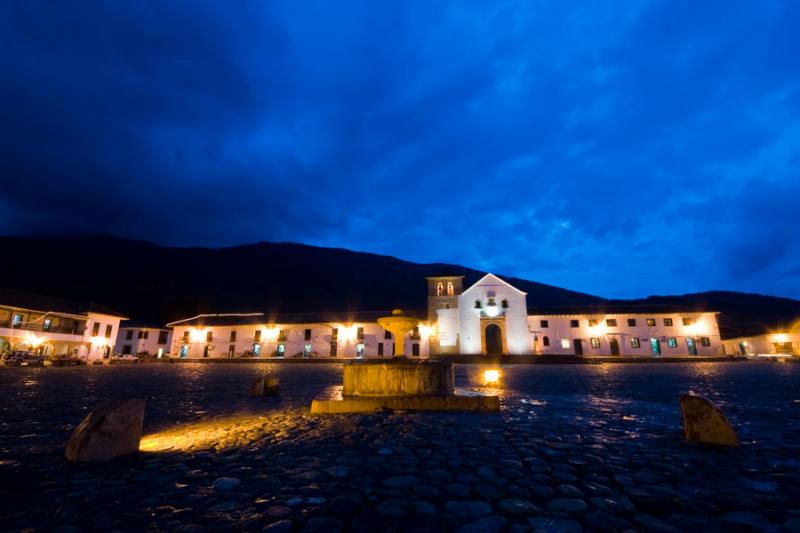 Plaza Principal de Villa de Leyva, Boyaca, Colombi...