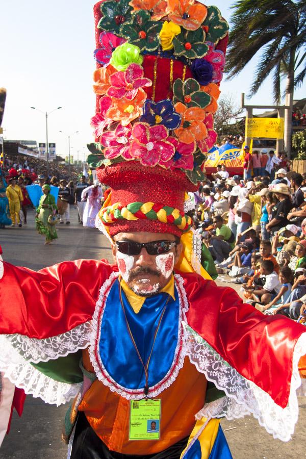 Hombre Disfrazado de Congo, Batalla de Flores, Car...