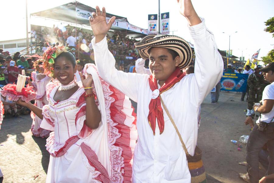 Pareja Bailando Cumbia en la Batalla de Flores, Ca...