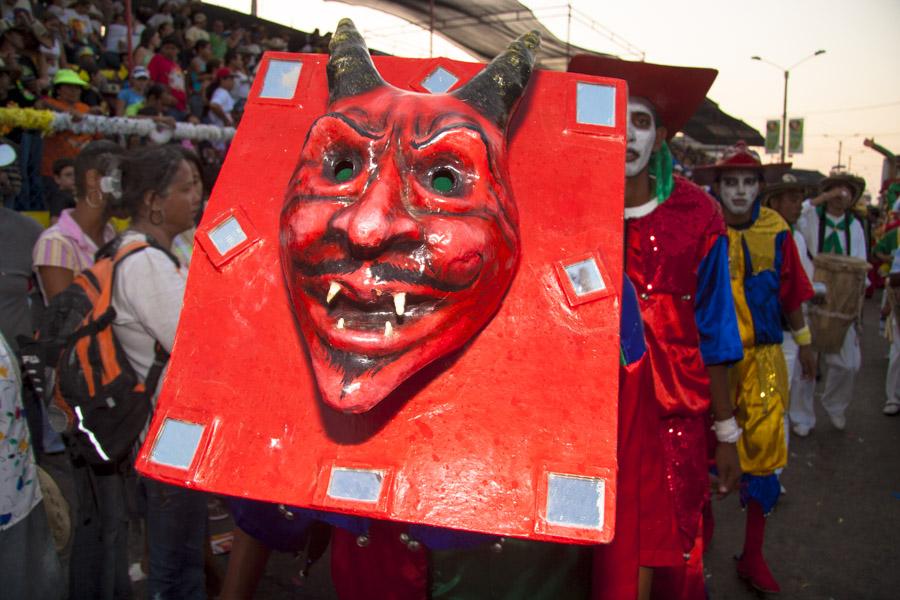 Mascara en la Batalla de Flores, Carnaval de Barra...