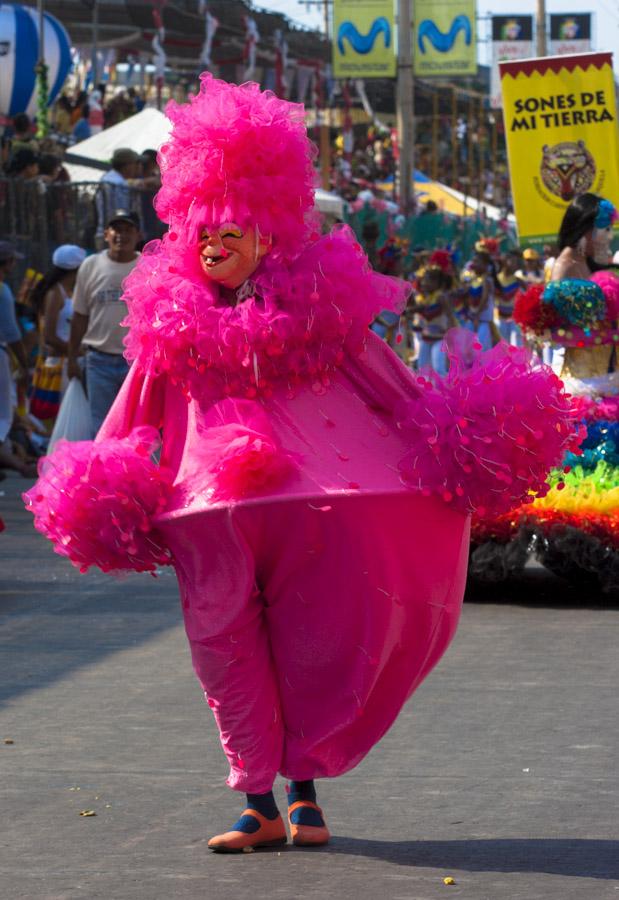 Persona Disfrazada en la Via 40 en el Desfile de F...