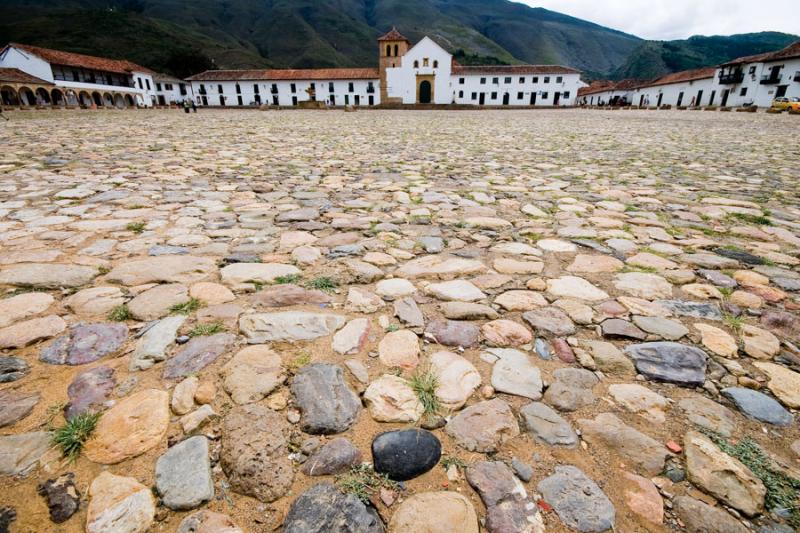 Plaza Principal de Villa de Leyva, Boyaca, Colombi...