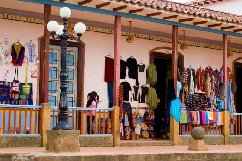 Casas Colonial EspaÃ±olas, Raquira, Boyaca, Colo...