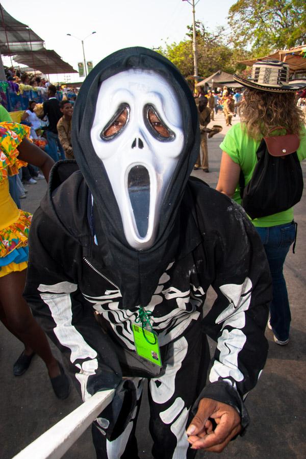 Persona Disfrazada de Calavera en la Gran Parada, ...