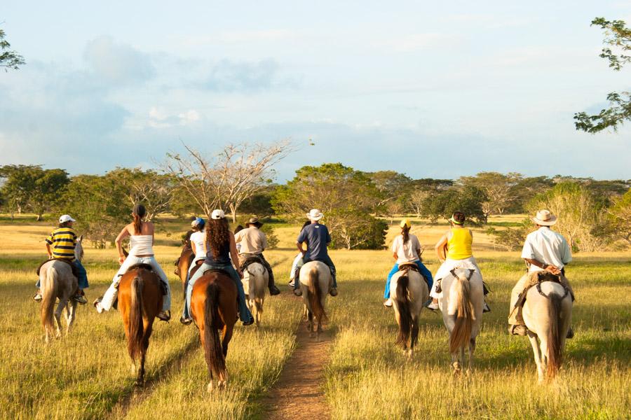 Grupo de Personas Montado a Caballo en Monteria, C...