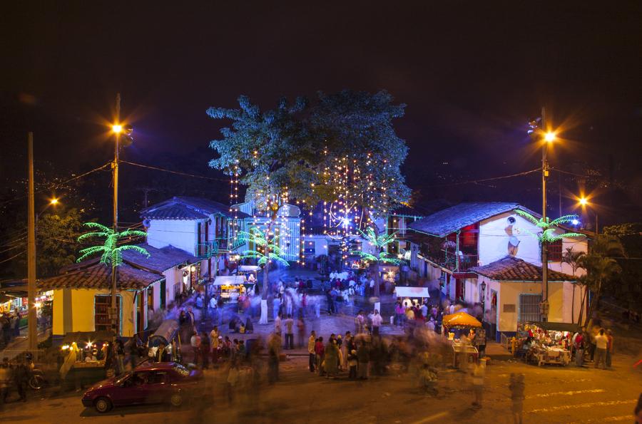 Alumbrados en el Pueblito Paisa Medellin, Antioqui...