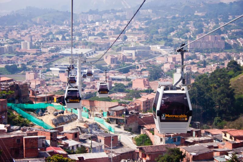 Cabinas del Metrocable, Medellin, Antioquia, Colom...