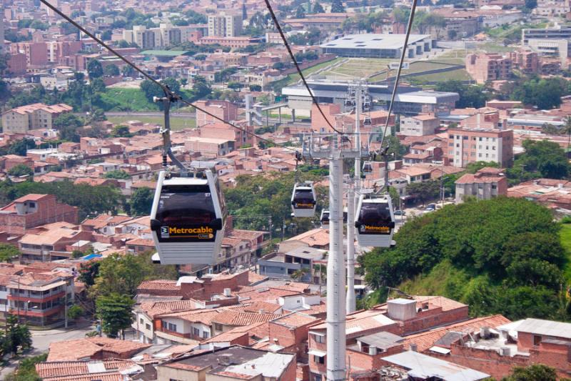 Cabinas del Metrocable, Medellin, Antioquia, Colom...