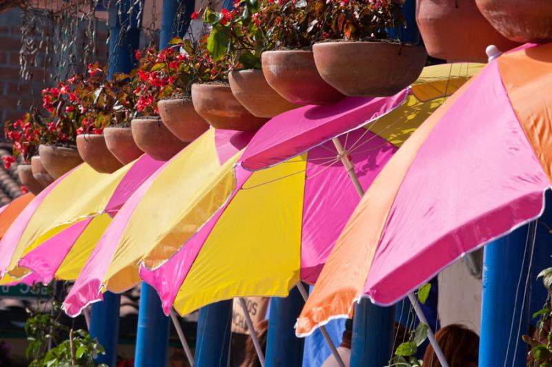 Macetas con Parasoles