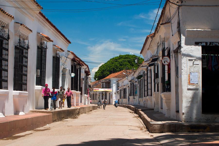 Calles en Santa Cruz de Mompox, Bolivar, Colombia,...