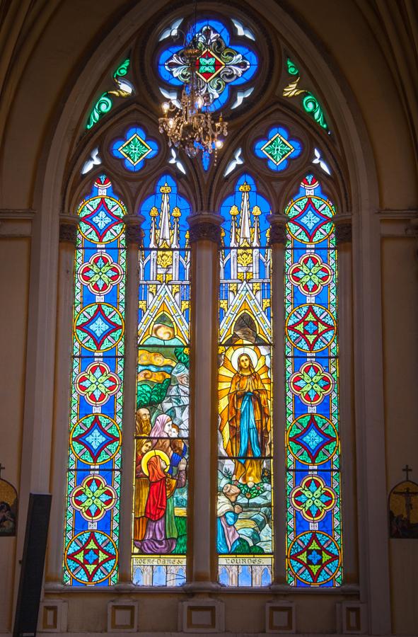 Vitral al Interior del Santuario de Las Lajas, Ipi...