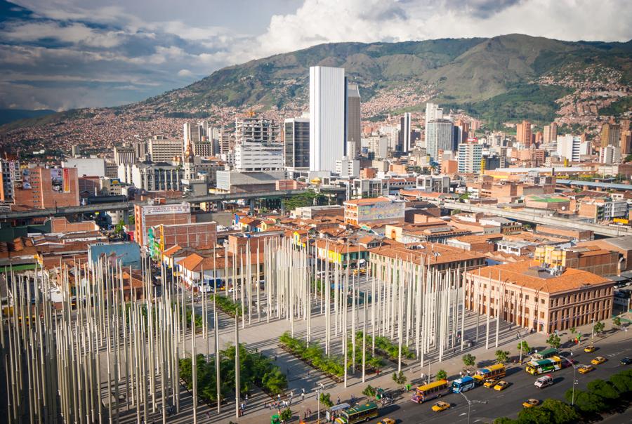 Parque de las Luces en Medellin, Antioquia, Colomb...