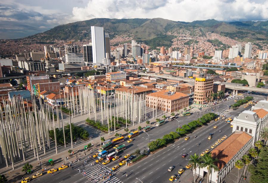 Parque de las Luces en Medellin, Antioquia, Colomb...