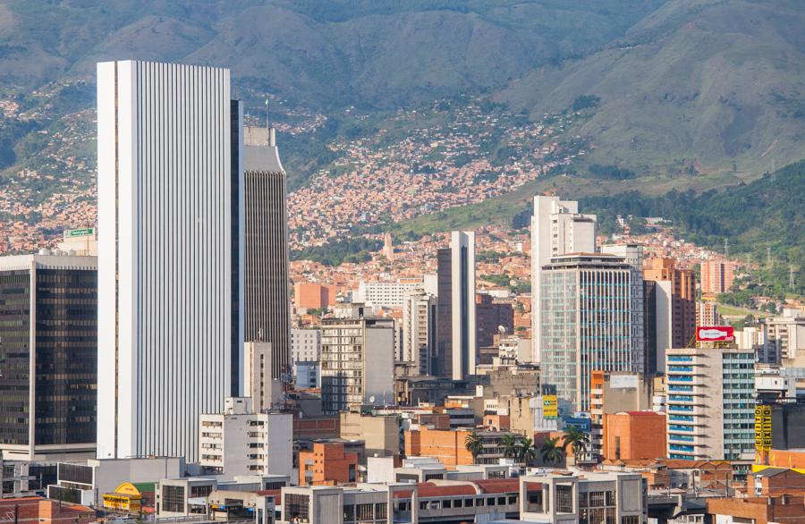 Panoramica de la ciudad de Medellin, Antioquia, Co...