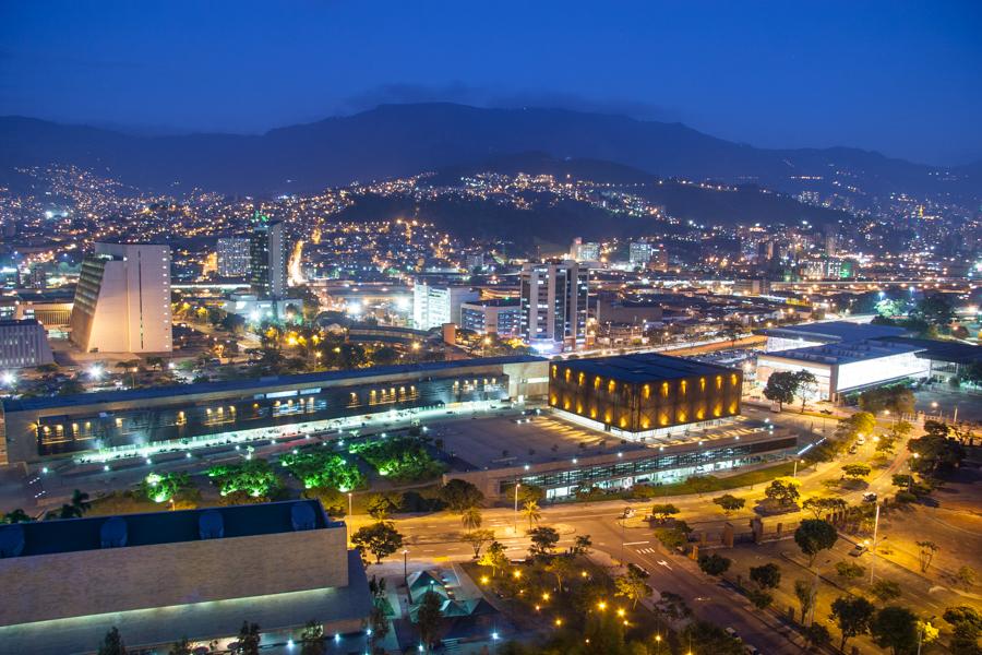 Panoramica de la ciudad de Medellin, Antioquia, Co...