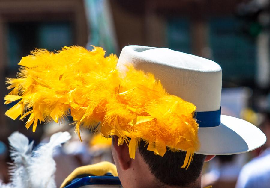 Sombrero Adornado con Plumas